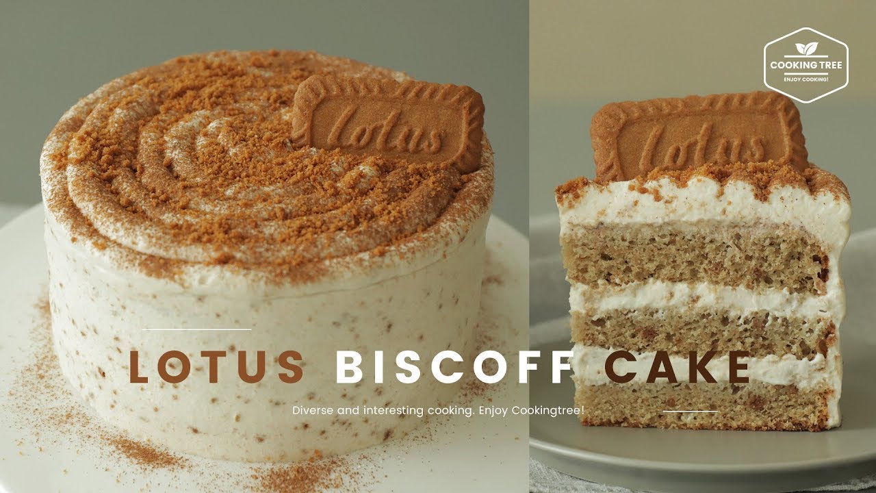 로투스 비스코프 생크림 케이크 만들기 : Lotus Biscoff Cake Recipe : ケーキ | Cooking ASMR