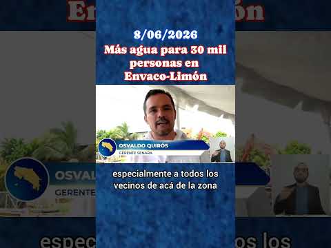Más agua para 30 mil en Limón