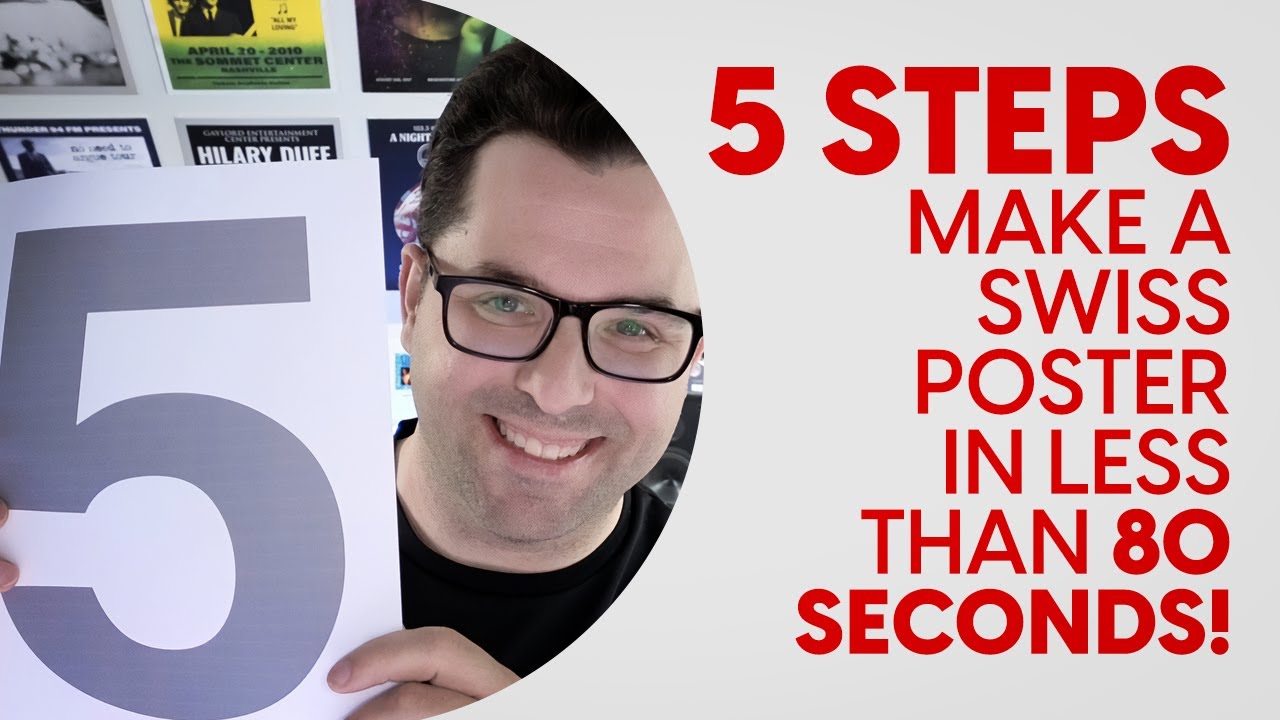 5 STEPS To Make A Swiss Design Poster in Less Than 80 Seconds!