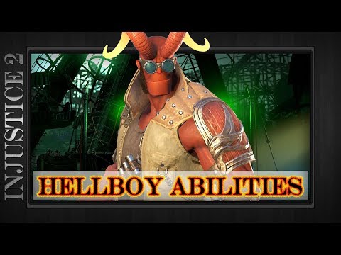 Injustice 2 - HELLBOY All Character ABILITIES - Showcase Demo Unlockable