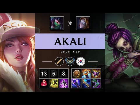 Akali Mid vs Orianna - KR Challenger Patch 25.17