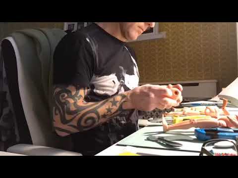 Restring action man... it took an hour