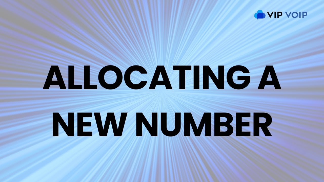 Allocating a new number