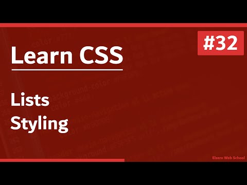 Learn CSS In Arabic 2021 - #32 - Lists Styling