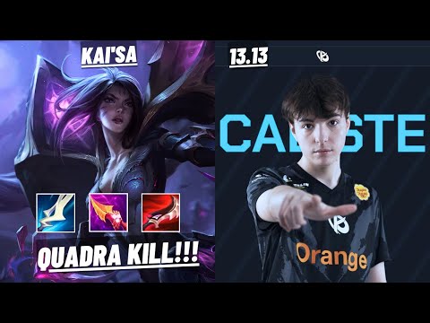 KC CALISTE: KAI’SA VS TRISTANA (ADC) QUADRA KILL, LÉGENDAIRE - EUW CHALLENGER 1,399 LP - PATCH 13.13
