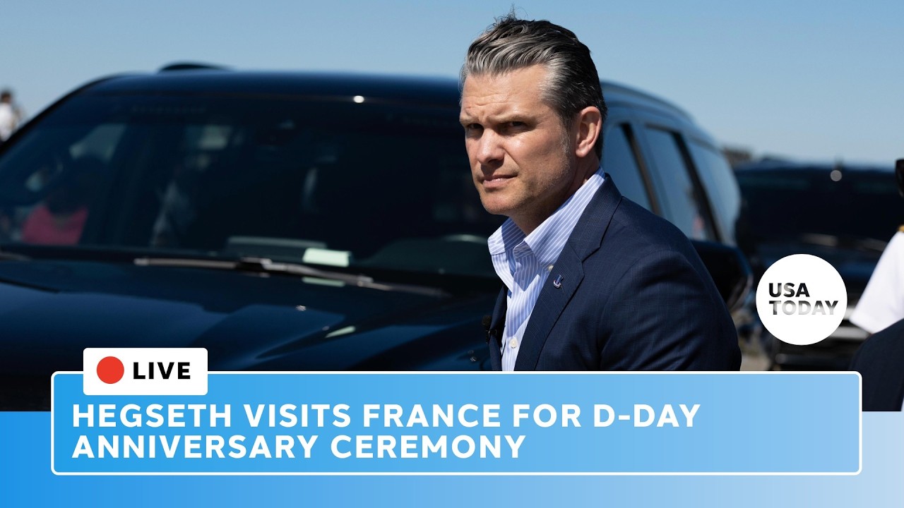 Live D-Day anniversary remembrance at Normandy: Pete Hegseth joins leaders from France, Britain