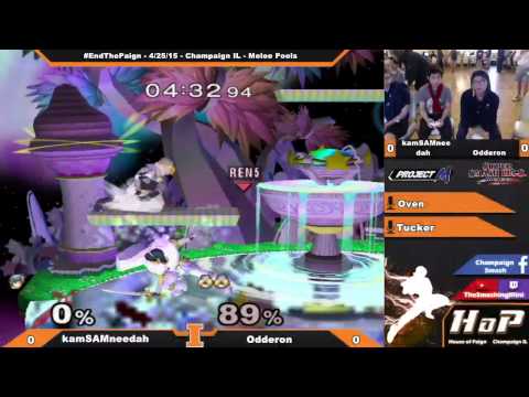 [End the Paign] kamSAMneedah (Marth) vs. Odderon (Sheik) Melee Pools