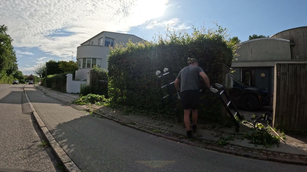 Klipning af 15 meter bøgehæk i Klampenborg (Timelapse)