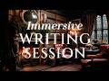 Writing In A Cozy Old Library During An Autumn Thunderstorm Ambience Music