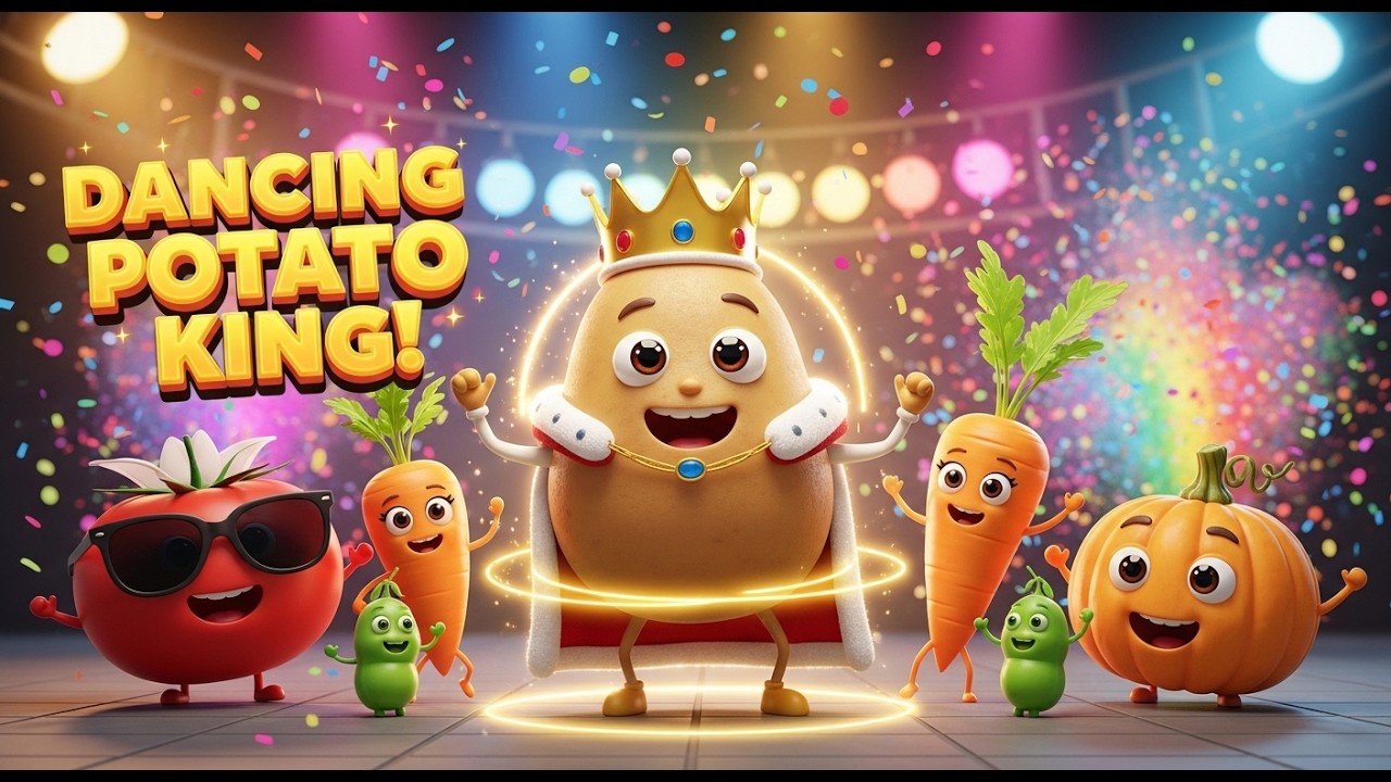 Dancing Potato King | Fun Kids Dance Song | Funny Veggie Cartoon Party 🥔🎶