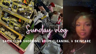 SUNDAY VLOG | Sams club shopping, room reset, & skincare 🧘🏾‍♀️