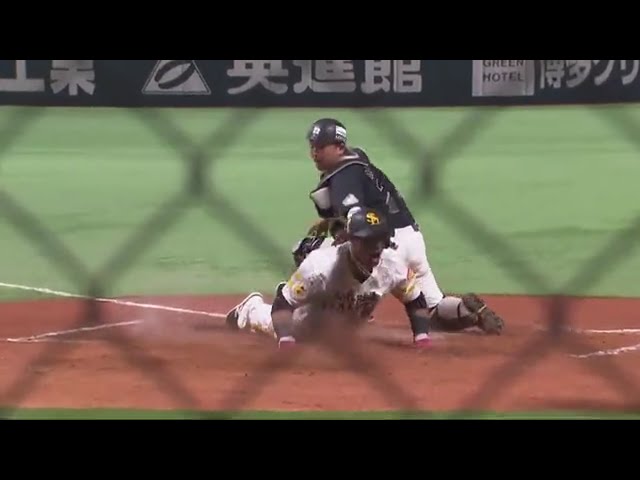 【6回裏】ホークス・グラシアル  一瞬の隙をつき、気迫のヘッドスライディングで同点‼ 2020/11/14 パーソル CS パ H-M