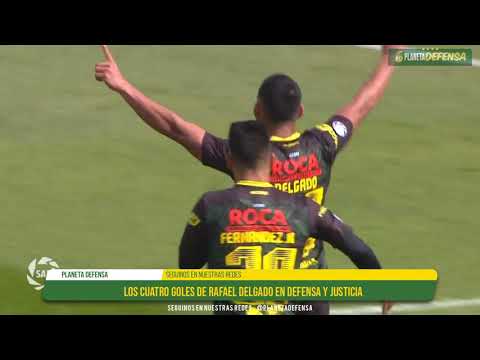 Los 4 goles de RAFAEL DELGADO EN DEFENSA Y JUSTICIA