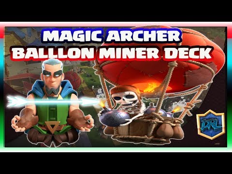 MAGIC ARCHER BALLOON MINER  INFERNO DRAGON DECK | Clash Royale