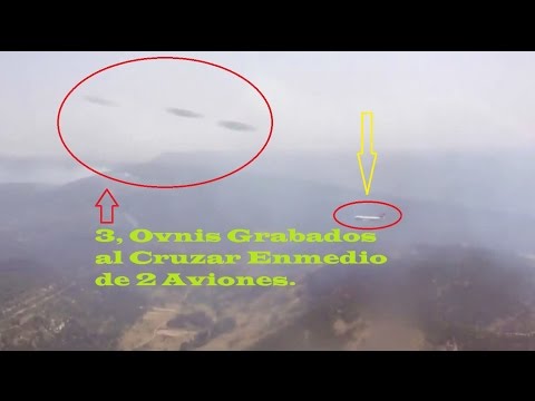 Ufo, 3 Ovnis Grabados En medio de 2 Aviones, Real. March/2016.