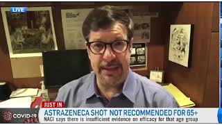 CTV news says Public Health not recommending seniors take the astra vaccine