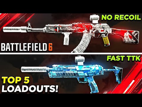 BATTLEFIELD 6: NEW TOP 5 FASTEST TTK LOADOUTS After UPDATE! (BF6 Best Class Setups) BF6 Best Weapons