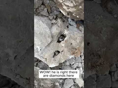 There are a lot of diamonds here #crystals  #rock  #hunting  #diamond #shorts