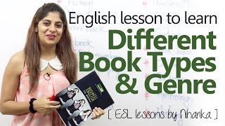 Spoken English lesson - Different Book Types & Genre ( Learn English online)