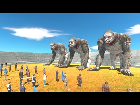 KING KONG Brothers vs All Faction Army - Animal Revolt Battle Simulator