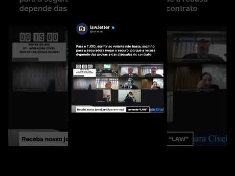 TJGO: dormir ao volante não autoriza seguradora a negar indenização automaticamente