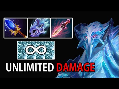 UNLIMITED DAMAGE Chilling Touch AA MID Crazy DPS MoonShard + Scepter + WitchBlade 7.33d Dota 2