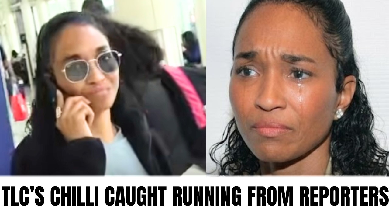 TLC'S CHILLI CAUGHT RUNNING AWAY IN THE AIRPORT AFTER REPORTER ASKED HER ABOUT MICHELLE OBAMA