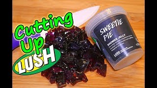 LUSH ♥ Cutting Sweetie Pie Shower Jelly ♥ Making a Bubble Bath
