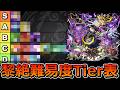モンスト廃人が作る全黎絶の難易度Tier表【ゆっくり実況】