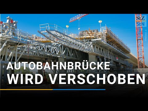 48 000 Tonnen Autobahnbrücke auf A6 am Stück verschoben [Zeitraffervideo]