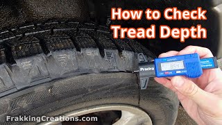 How to check tire tread depth - How to use a digital tread depth gauge