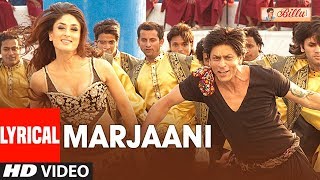 LYIRCAL: Marjaani Song  Billu  Shahrukh Khan  Kare