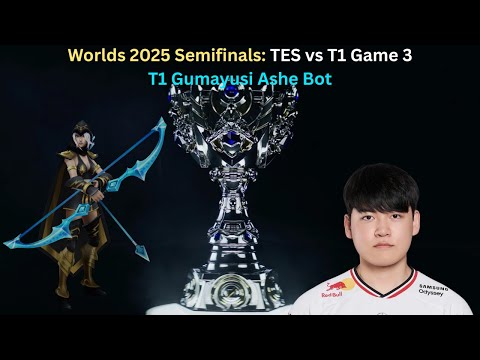 Worlds 2025 Semifinals: TES vs T1 Game 3 (T1 Gumayusi Ashe Bot POV)