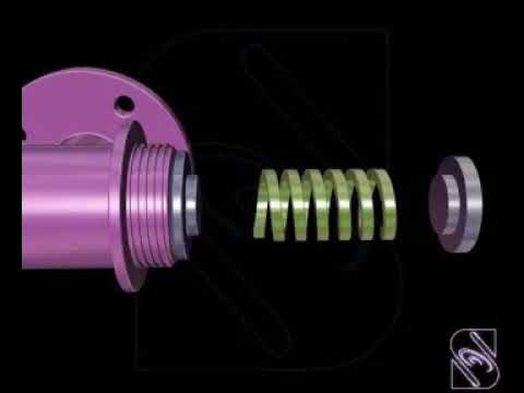 Cylinder relif valve Assembly animation video #Cylinder relif valve #Assembly animation video Video