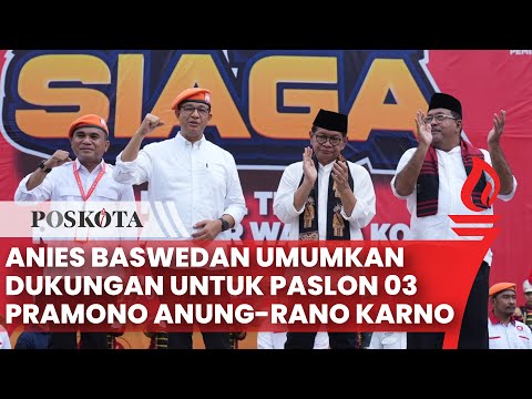 Mantan Gubernur Jakarta Anies Baswedan Resmi Dukung Paslon Pramono-Rano di Pilkada Jakarta