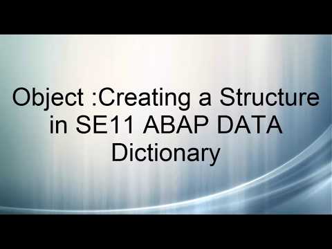 Creating a Structure using SE11  in ABAP DATA Dictionary