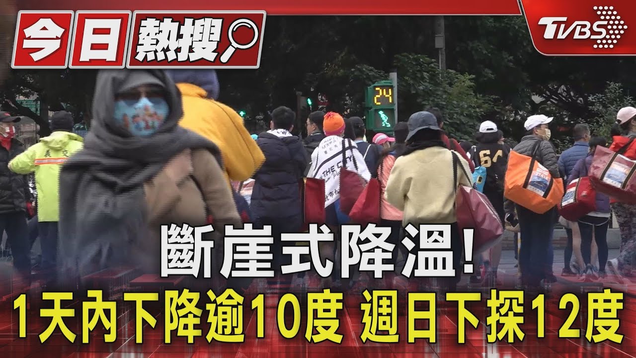 斷崖式降溫!1天內下降逾10度 週日下探12度