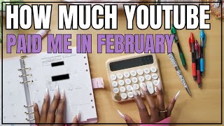 HOW MUCH DID YOUTUBE PAY ME IN FEBRUARY 2024 | SIDE HUSTLE BUDGET