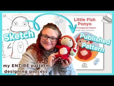 Sketch to Published Pattern! 🫧🐟Ponyo from Studio Ghibili Crochet Design