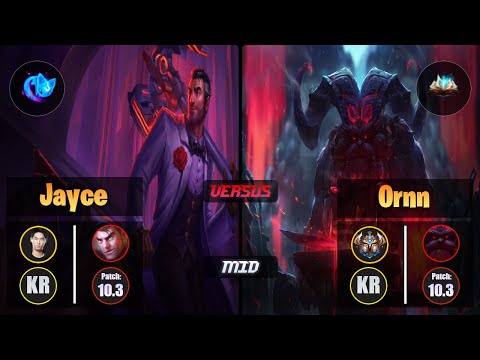 Ucal JAYCE (Mid) [Summon Aery] VS ORNN - Challenger KR Patch 10.3