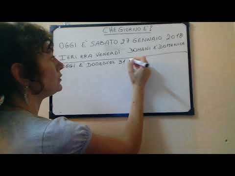 Che giorno e´ ? Ieri,oggi,domani