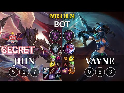 APK Secret Jhin vs Vayne Bot - KR Patch 10.24