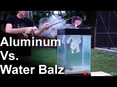 Molten Aluminum Vs 'Spitballs' - SO COOL!! (water balz) NEw