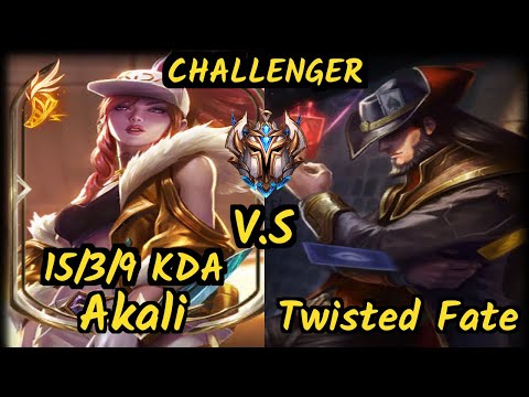 PNG Grevthar (AKALI) vs TWISTED FATE - 15/3/9 KDA MID CHALLENGER GAMEPLAY - BR