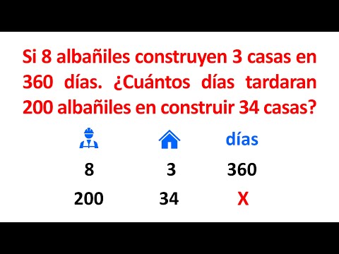 Regla de 3 compuesta. Directa - Inversa. Ejercicio 2.