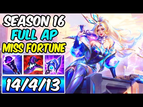 ~1000 AP MISS FORTUNE SEASON 16 - HALF HP WITH ONE E! | New Build & Runes | League of Legends