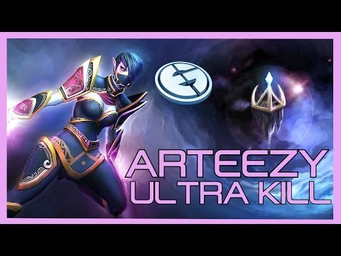 EG.Arteezy TA Ultra Kill vs Fnatic @ ESL ONE