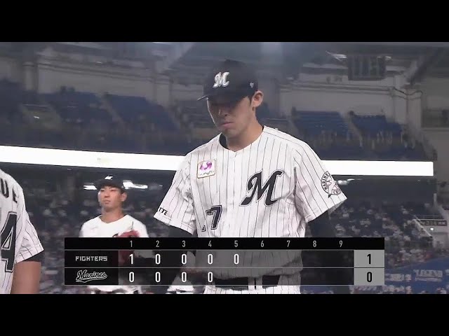 【5回表】マリーンズ・佐々木朗希 5回6奪三振1失点の好投を披露し今季9勝目!! 2022年9月14日 千葉ロッテマリーンズ 対 北海道日本ハムファイターズ