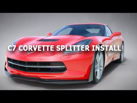 C7 Splitter installation on a Corvette Stingray