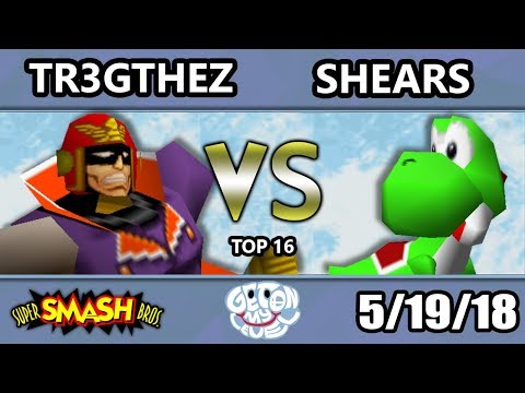 GOML 2018 - SSBMTL | TR3GTheZ (Falcon) Vs. Shears (Yoshi) SSB64 Top 16